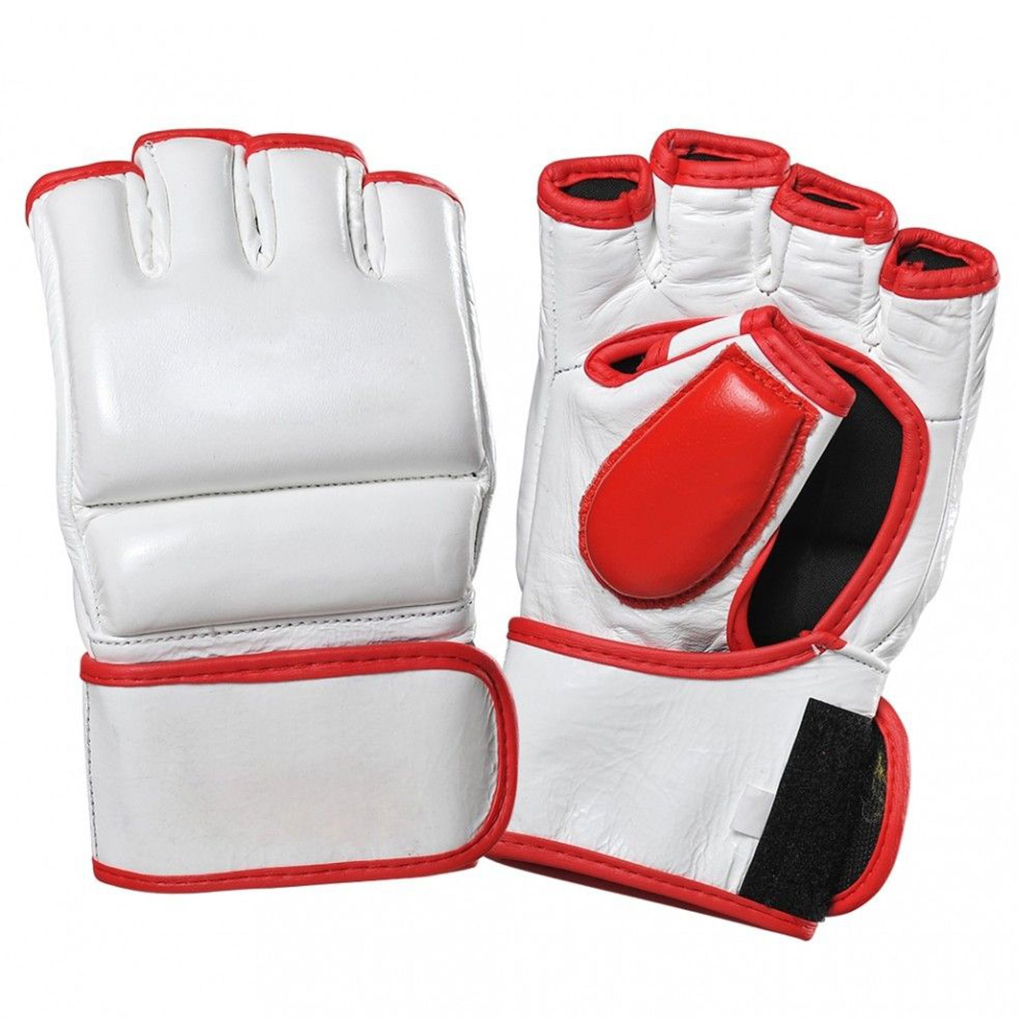 MMA Gloves White Red